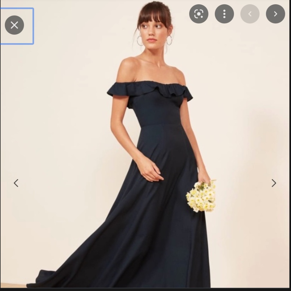 Reformation Verbena Maxi Dress in Navy- Never Worn, tags still on